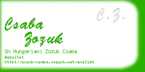 csaba zozuk business card